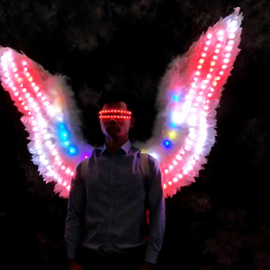 RICHSHINING Ailes d'ange LED personnalisées unisexes sexy, ailes de papillon lumineuses pour les défilés de mode - Product Image 1