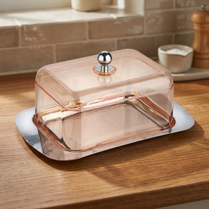 Rectangular <b>Clear</b> stainless steel tray Food Storage <b>Container</b> with Lid and Stainless Steel Tray for Kitchen - Product Image 4