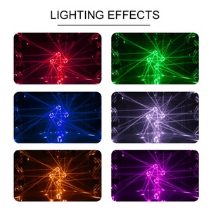 Produits tendances : Super Cyclone 9 Yeux LED Spider Beam Light RGBW, Lumières de scène Disco Spider - Product Image 6