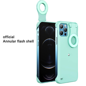 Étui de téléphone de luxe en TPU avec protection 360° pour 11/11 Pro/12 Pro Max/6 Plus - Anneau lumineux <span class=keywords><strong>LED</strong></span> 3D mignon pour selfie - Product Image 6