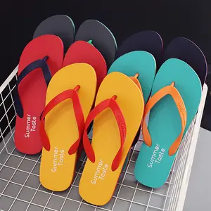 Manufacturer Low Price Summer Men's Flip-Flops Slippers Outdoor Beach Non-Slip Flipflops Thong Slides