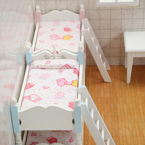 Аксессуары для кукольного домика, украшение «сделай сам», миниатюрные вещи, Реалистичная мини мебель, двухъярусная кровать - Product Image 4