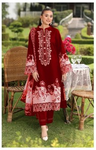 Nuevo lanzamiento: concepto pakistaní de algodón puro con trabajo de patchwork elaborado. - Product Image 2