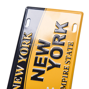 Imán de nevera de metal en relieve 3D para placa de matrícula de aluminio con diseño de foto de ciudad personalizada - Product Image 3