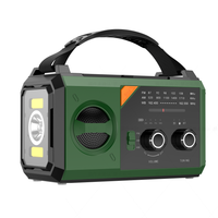 Tragbares, wiederaufladbares Notfall-Handkurbel-AM/FM-Wetterradio mit LED-Taschenlampe, 20.000 mAh Akku und USB-Ladefunktion