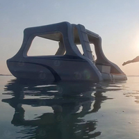 Nouvelle arrivée en stock Mini bateau-maison personnalisé Bateau électrique gonflable Catamaran pliable Bateau de vitesse avec moteur