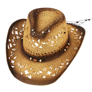 สีส้มคาวบอยหมวกสำหรับหมวกผู้หญิง Cowgirl หมวก Vented หมวกฟาง - Product Image 5