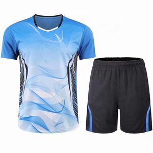 Hellblaue Sublimation Badminton Shirts beste Qualität Tennis Trikot Volleyball tragen Uniform billig - Product Image 1