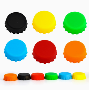 Silicone Reusable <b>Bottle</b> Caps, 30mm Leak Proof Beer <b>Bottle</b> Sealing Covers, Multi Color Soft Silicone Beverage <b>Bottle</b> <b>Stoppers</b> - Product Image 2
