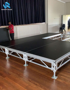 Scène mobile pour événements, concerts, mariages, scène d'assemblage facile à installer, contreplaqué antidérapant, hauteur réglable, à vendre - Product Image 6