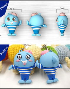 Produsen disesuaikan PVC <span class=keywords><strong>3D</strong></span> lem desain Dripping karet lembut boneka gantungan kunci mainan kartun kustom ODM Model untuk penggemar Anime - Product Image 3