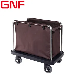 GNF heavy duty stainless steel hotel hospital room service laundry linen trolley