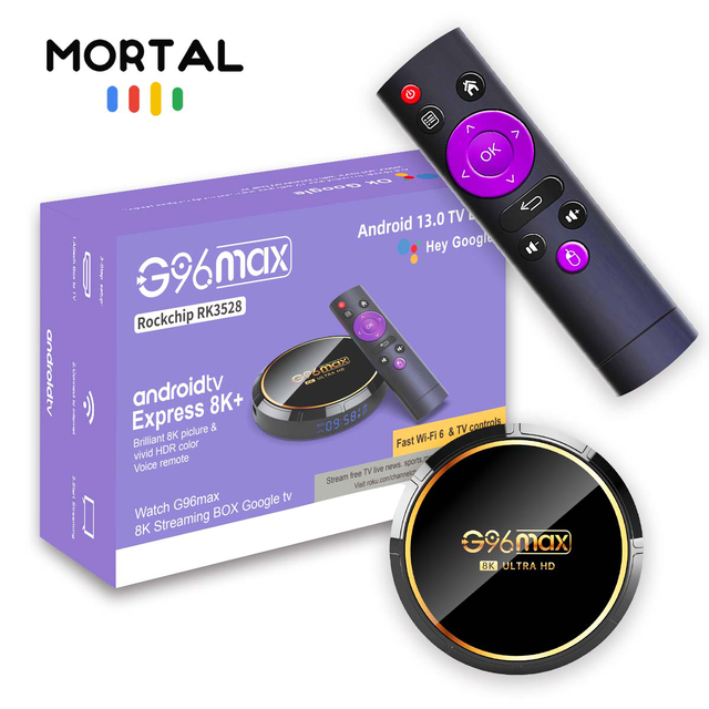 Mortal Smart Android Tv Box G96max Q8 Quad Core Rockchip Rk3528 Support 8k and Dual Wifi BT5.0 Andriod13.0 Portable Set Top Box