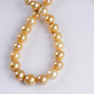 Perles d'eau douce Edison en gros, 13-15 mm, blanches naturelles, semi-finies, pour colliers, vente directe d'usine - Product Image 4