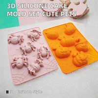 Moule à gâteau en silicone 3D Ailes d'ange motif dessin animé, design mignon animaux (poussin, ours), résistant à la chaleur, compatible lave-vaisselle, pour savon et gâteaux de riz