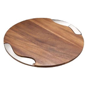 Planche à découper en bois/planche à fromage, poignée en résine transparente 1 pièce - Product Image 1