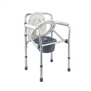 Chaise de toilette pliable légère pour personnes âgées, siège de douche pour femmes enceintes et handicapées, capacité de 250 kg, couleur argent - Product Image 4