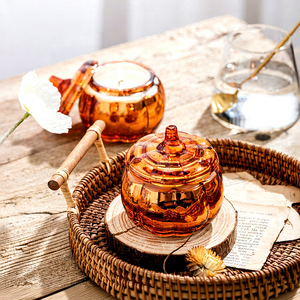 LANJO Elegant Pumpkin Jar Scented <b>Candle</b> Gift <b>Set</b>, 2 Pack Floral Aroma <b>Candles</b>, Home Decor Gift Box, 20-40 Hours Each Burn Time - Product Image 4