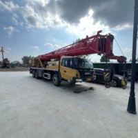 Grue de camion hydraulique télescopique SANY d'occasion, grue mobile montée sur camion, machine de levage d'occasion à vendre