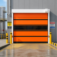 Porte rapide empilable en PVC à levage automatique rapide pour salle à air pur