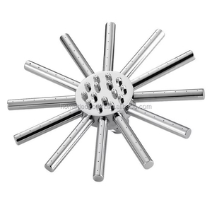 Accessorio per doccia a stella in ottone cromato da 8.7 pollici 220mm eco-friendly ad alta pressione per risparmio idrico da parete per bagno - Product Image 6