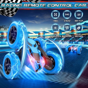 2.4GHz Electric <b>RC</b> Car Juguetes Carros Double Sided Rotating 360 Flips Racing Radio Remote <b>Control</b> Stunt Car for Kids - Product Image 2