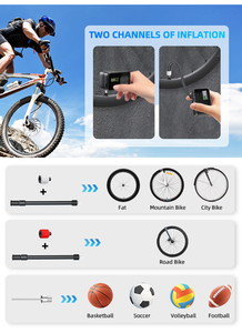 NEWO BL06 Bomba de Bicicleta Mini de Doble Pantalla con Flujo de 20L/min, Inflador de Neumáticos Inalámbrico de 120PSI para Bicicletas de Carretera y Montaña - Product Image 4