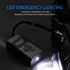 Nexest12Vミニワイヤレス電気ポータブルエアポンプディスプレイ車と自転車用の車のタイヤインフレーター - Product Image 6