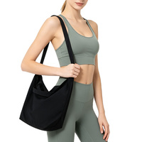 Sac fourre-tout en toile robuste personnalisé avec logo, idéal pour le travail quotidien, l'école, les week-ends, le yoga, sac de sport à bandoulière pour femme avec 3 poignées