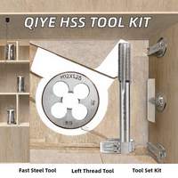 Qiye HSS filetage gauche taraud et jeu de matrices Kit d'outils de coupe de vis avec pour étui outil à main pour attaches filetées