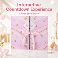 Boîte de calendrier de l'avent personnalisée de luxe pour influenceurs, emballage de marque, 24 jours, soins de la peau, maquillage, chocolat, boîte cadeau rigide magnétique