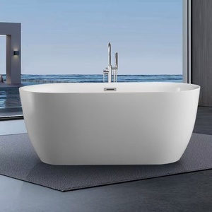 Baignoire autoportante en acrylique personnalisable <span class=keywords><strong>avec</strong></span> chauffage intelligent à température constante, massage à bulles et panneau intelligent pour appartement intérieur - Product Image 1