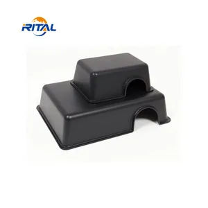 wholesale reptile product hide cave high quality reptile hideout box small animal plastic black reptile hide