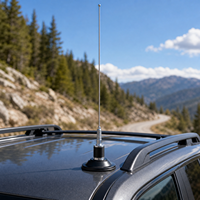 Antenne radio mobile NMO double bande 144/430 MHz VHF UHF à gain élevé 3.0/5.0dBi 150W 50 Ohm, fouet en acier inoxydable pour radio de voiture et camion