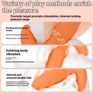 Shand mainan seks Remote Control steker <span class=keywords><strong>Anal</strong></span> manik-manik berputar 360 derajat dengan getaran untuk perlengkapan ruang belakang - Product Image 3