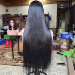 Peluca de Cabello Humano 100% Directo de Fábrica, Peluca de Cabello Remy con Frente de Encaje, Longitud y Densidad Personalizadas para Compradores Globales - Product Image 1