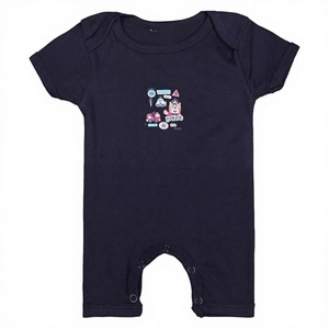 Ensemble de barboteuses pour bébé 100% coton biologique, écologique, respirant, unisexe, été, vente en gros, fabricant OEM, fournisseur - Product Image 1