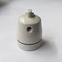 Douille de lampe rétro E27 en porcelaine, support en céramique de sécurité pour éclairage intérieur
