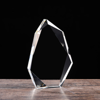 Faible MOQ, Fabrication Pujiang, Trophées de prestige en verre transparent K9 Iceberg vierge pour gravure, pour X Tool F2UV