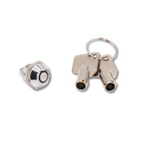 Serrure de porte et de placard CANISS Security Euro Cylinder avec bouton poussoir et code PIN, alliage de zinc chromé, came à clé, 2 clés