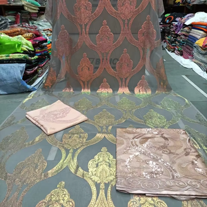 Vestido de Novia Faransawi de HABITU ENTERPRISES, Alta Calidad, 100% Tela de Seda Tejida, Transpirable, Peso Medio, Multicolor - Product Image 1