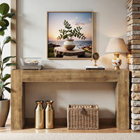 Table console minimaliste en bois massif sur mesure pour salon - Écologique, durable, facile à assembler