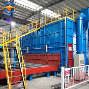 Machine de prétraitement automatique des tôles d'acier par sablage, avec convoyeur à rouleaux, pour l'élimination de la rouille <span class=keywords><strong>et</strong></span> des incrustations, préparation de surface SA 2.5, énergie - Product Image 6