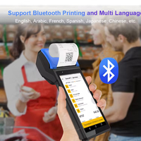 EDOO VS50 58mm Printer Label termal 5.45 inci tampilan NFC BT jaringan 4G nirkabel perangkat Mobile Pos penerimaan Barcode kasir
