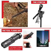 Kit de survie à outils multiples pour l'extérieur 17 en 1 Accessoires de camping Équipement de survie