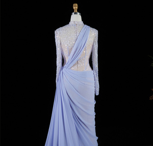 Abito <span class=keywords><strong>da</strong></span> <span class=keywords><strong>sera</strong></span> formale Sharon Said SF429 a sirena, musulmano, con scollo alto e maniche lunghe, su misura, per il Medio Oriente, abito <span class=keywords><strong>da</strong></span> ballo, abito <span class=keywords><strong>da</strong></span> sposa - Product Image 4