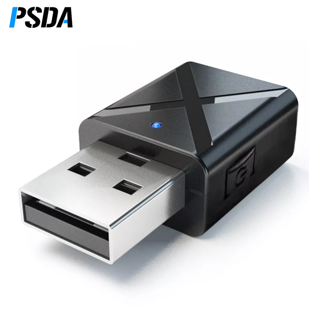 PSDA USB беспроводной 5,0 передатчик приемник мини стерео AUX RCA USB разъем 3,5 мм для ТВ ПК автомобильный комплект беспроводной аудио адаптер