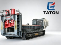 Machine de traitement des déchets hydraulique à cisaille mobile sur chenilles, écologique et intelligente, pour station de recyclage mobile
