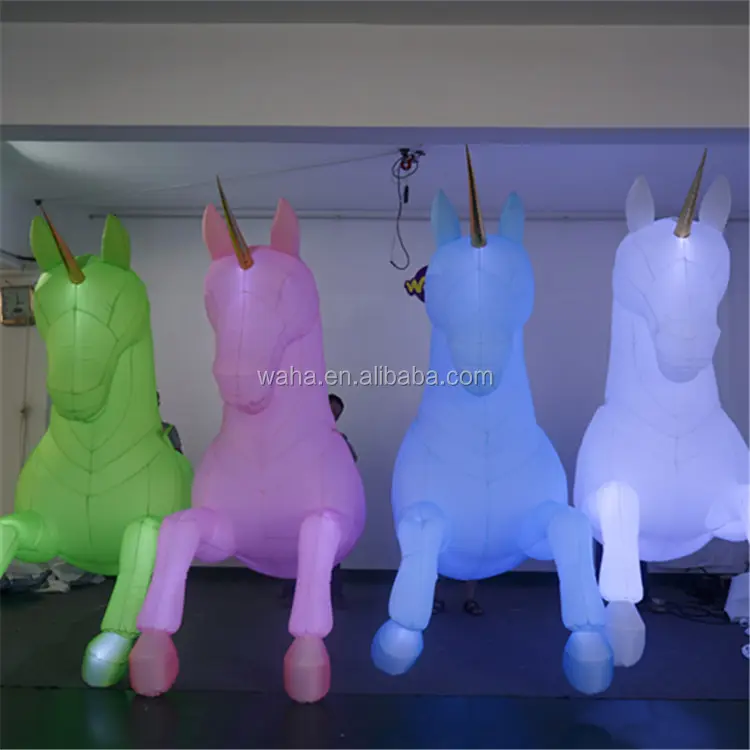 लोगों की पीठ के साथ inflatable हार्स कार्टून inflatable मॉडल कार्निवल परेड सहारा प्रकाश और रंग पसंद
