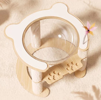 Arbre à chat vertical moderne de luxe en bois, avec lit intégré, pour usage domestique, gain de place, durable, anti-peluches, jouet mignon pour chat, facile à assembler